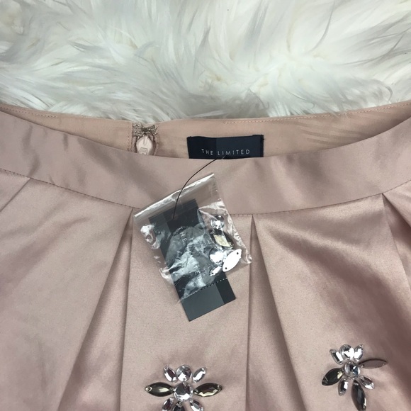 THE LIMITED | Baby Pink Embellished Skirt NWT - Picture 3 of 7